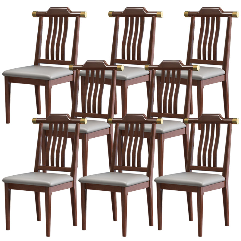 Solid Wood Dining Chairs Modern Style Armless Dining Chairs for Dining Room