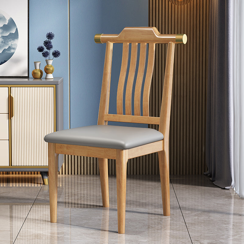Solid Wood Dining Chairs Modern Style Armless Dining Chairs for Dining Room
