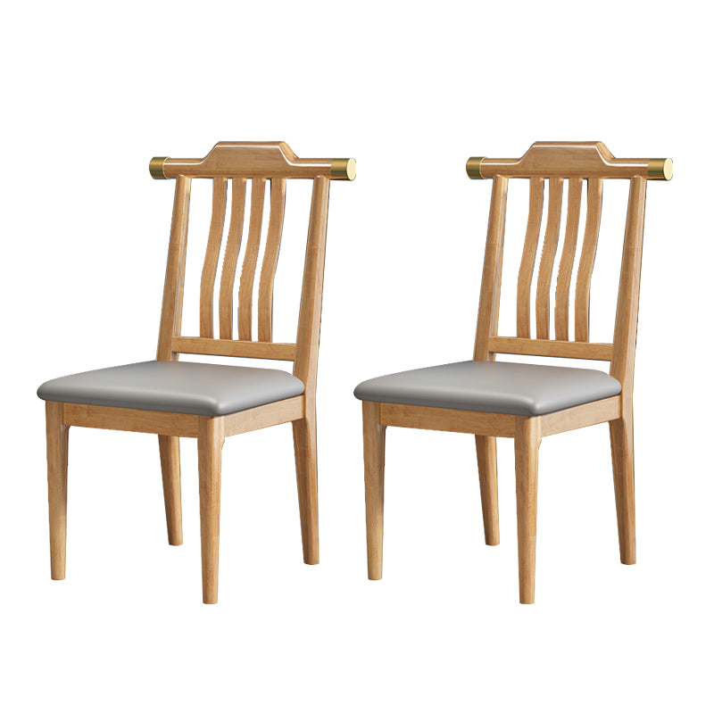 Solid Wood Dining Chairs Modern Style Armless Dining Chairs for Dining Room