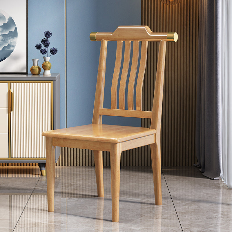 Solid Wood Dining Chairs Modern Style Armless Dining Chairs for Dining Room