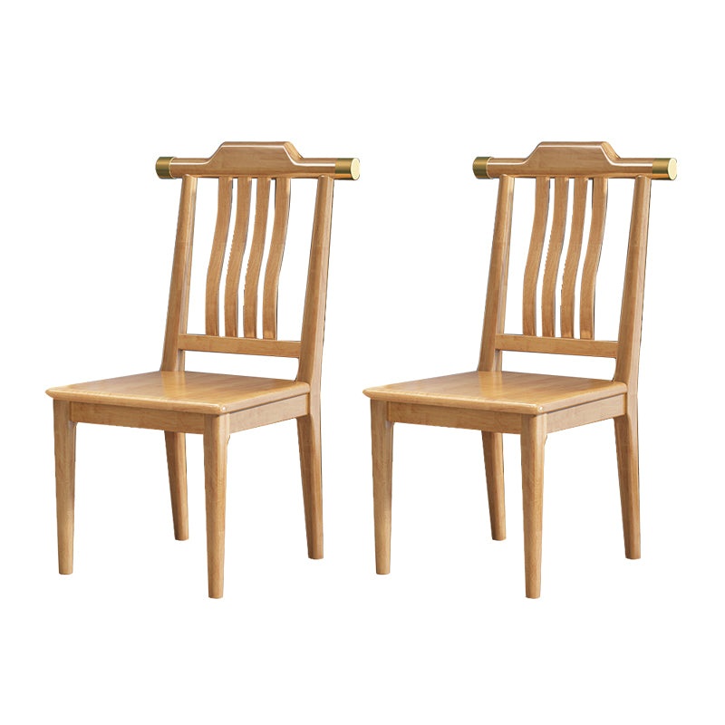 Solid Wood Dining Chairs Modern Style Armless Dining Chairs for Dining Room