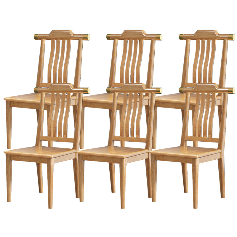 Solid Wood Dining Chairs Modern Style Armless Dining Chairs for Dining Room