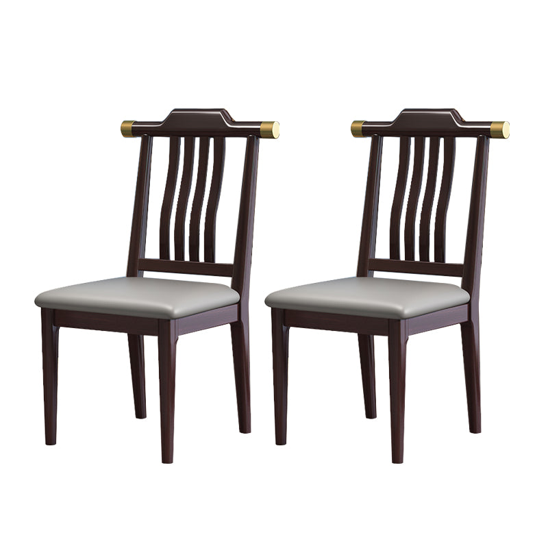 Solid Wood Dining Chairs Modern Style Armless Dining Chairs for Dining Room