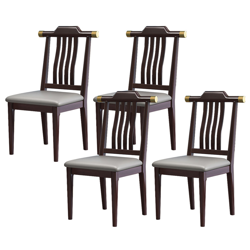 Solid Wood Dining Chairs Modern Style Armless Dining Chairs for Dining Room