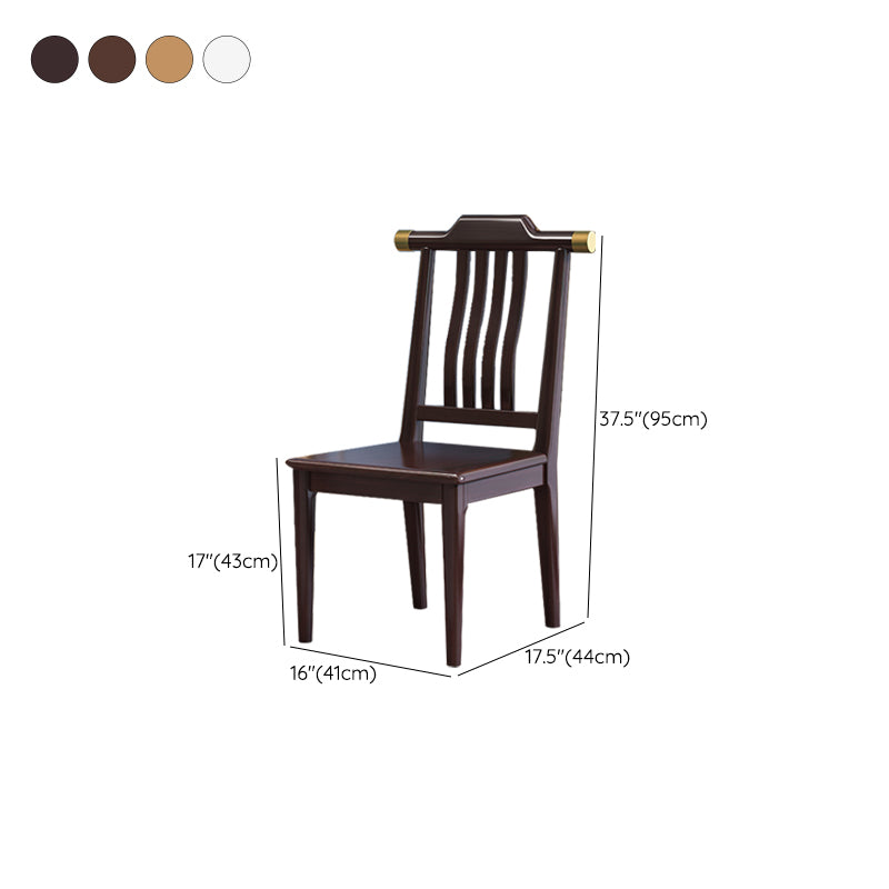 Solid Wood Dining Chairs Modern Style Armless Dining Chairs for Dining Room