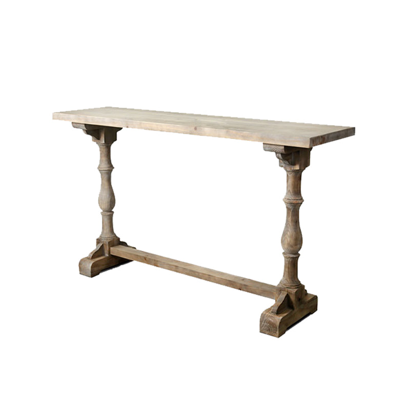 Rectangle Bar Pub Table Set 1/3/4 Pcs Antique Solid Wood Bar Table and Stools