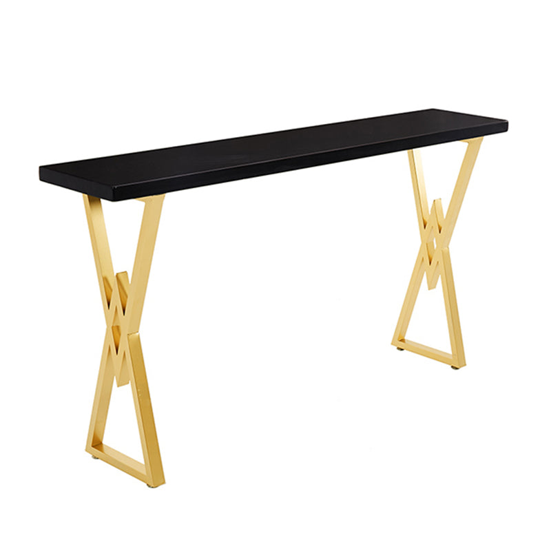 Modern Style Solid Wood Bar Table Set 1/2/5 Pcs Rectangular Pub Set for Indoor