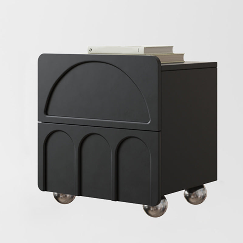 Solid Wood Bedside Table for Nursery Neutral Kids Bedside Table with Drawers