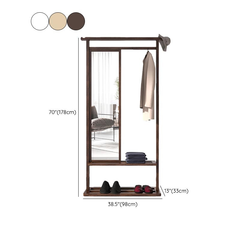 Modern Style Wardrobe Home Wooden Wardrobe Armoire with Mirror