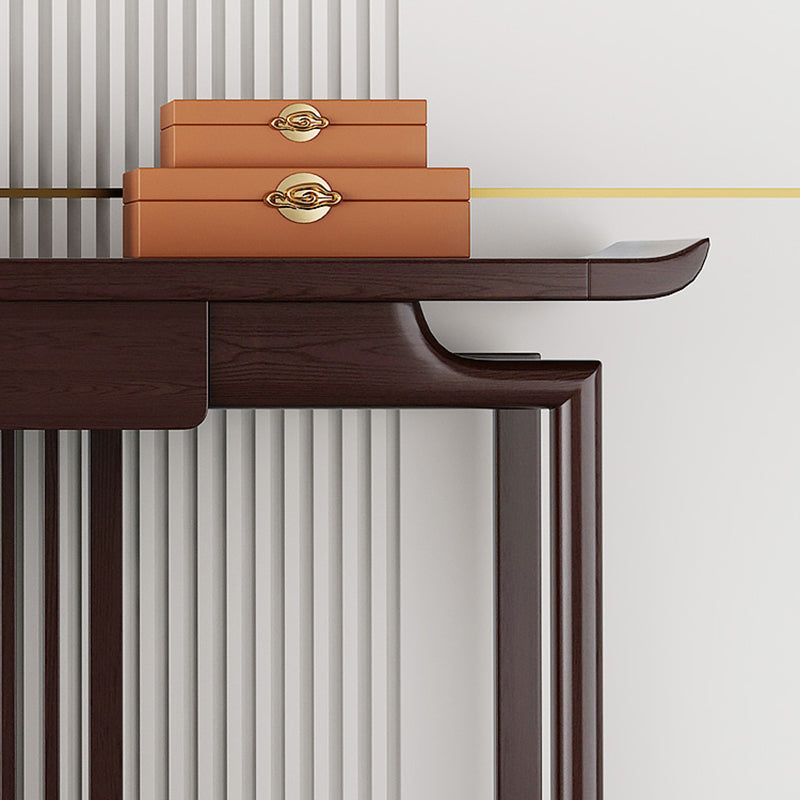 Rectangle Shape Contemporary Console Table Brown Wooden Console Sofa Table