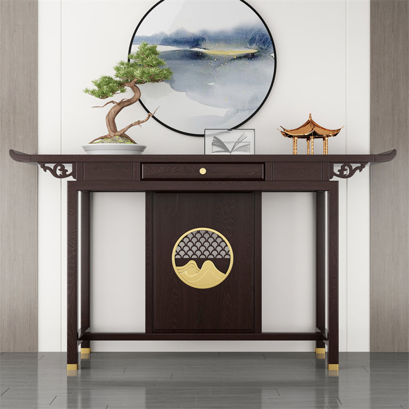 Rectangle Shape Contemporary Console Table Wooden Console Sofa Table for Hall