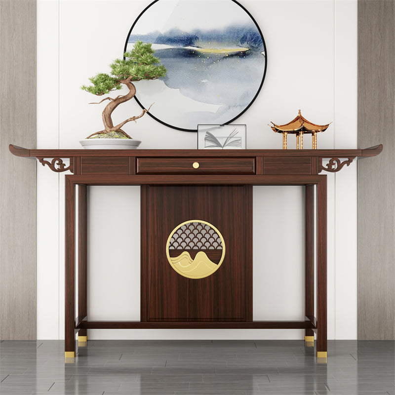 Rectangle Shape Contemporary Console Table Wooden Console Sofa Table for Hall