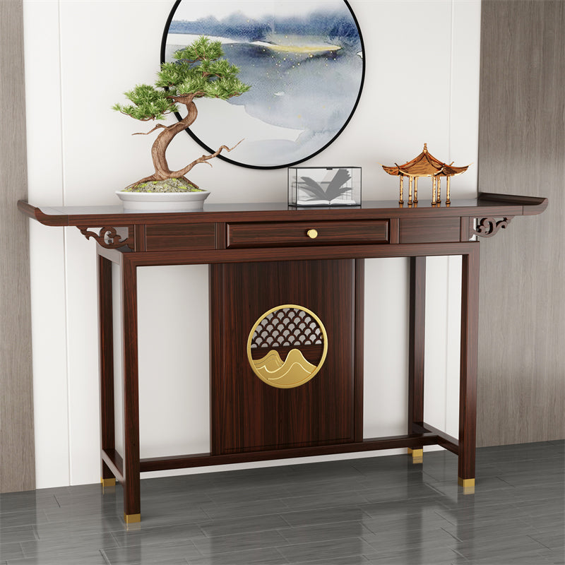 Rectangle Shape Contemporary Console Table Wooden Console Sofa Table for Hall