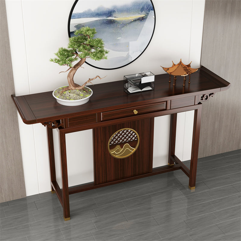 Rectangle Shape Contemporary Console Table Wooden Console Sofa Table for Hall