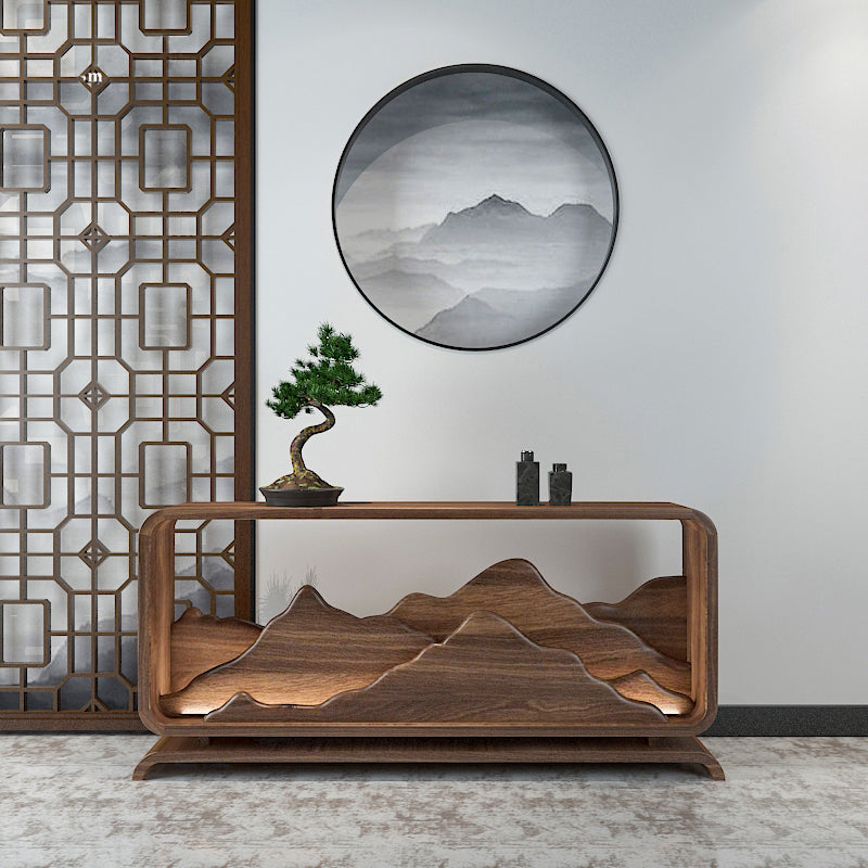 Rectangle Shape Contemporary Console Table Solid Wood Console Sofa Table