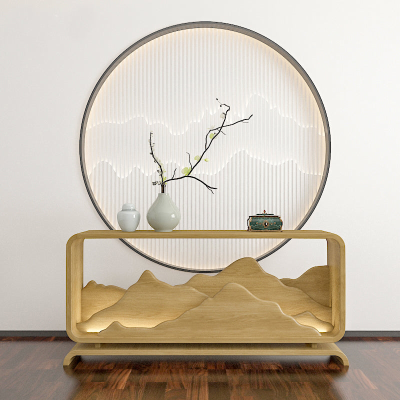 Rectangle Shape Contemporary Console Table Solid Wood Console Sofa Table