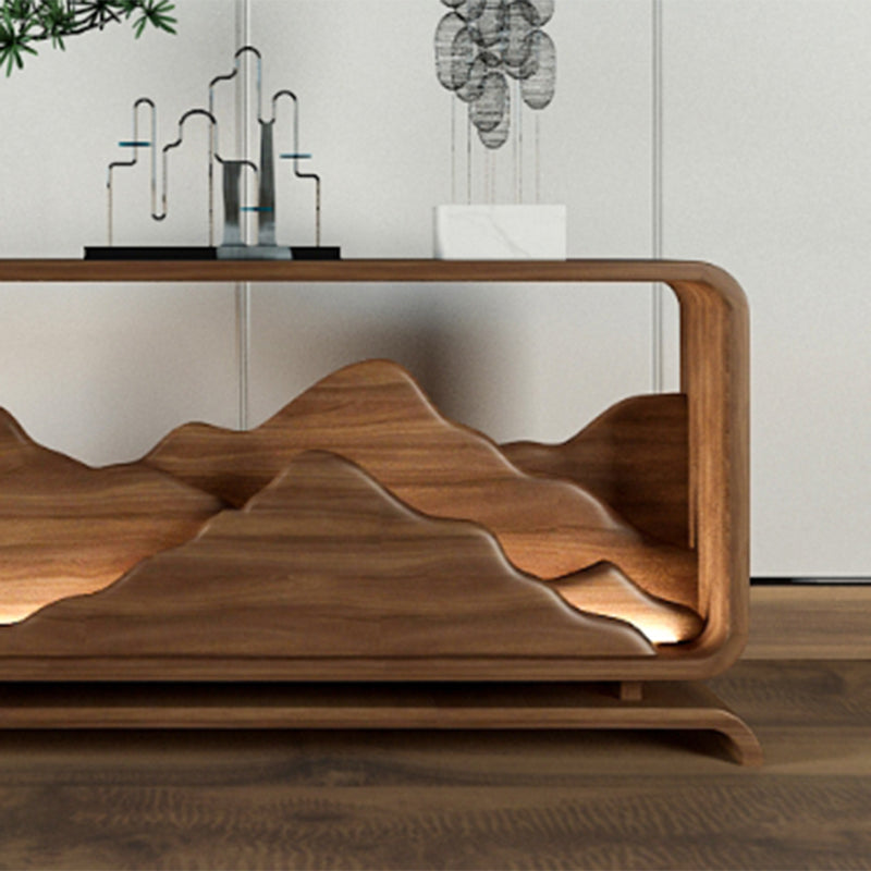 Rectangle Shape Contemporary Console Table Solid Wood Console Sofa Table