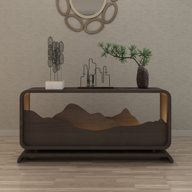 Rectangle Shape Contemporary Console Table Solid Wood Console Sofa Table