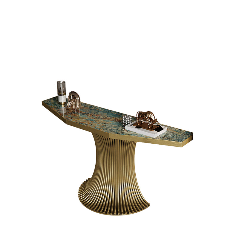 Geometric Shape Contemporary Console Table Stone Console Sofa Table for Hall
