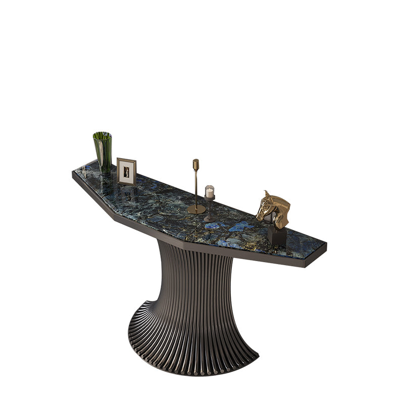 Geometric Shape Contemporary Console Table Stone Console Sofa Table for Hall