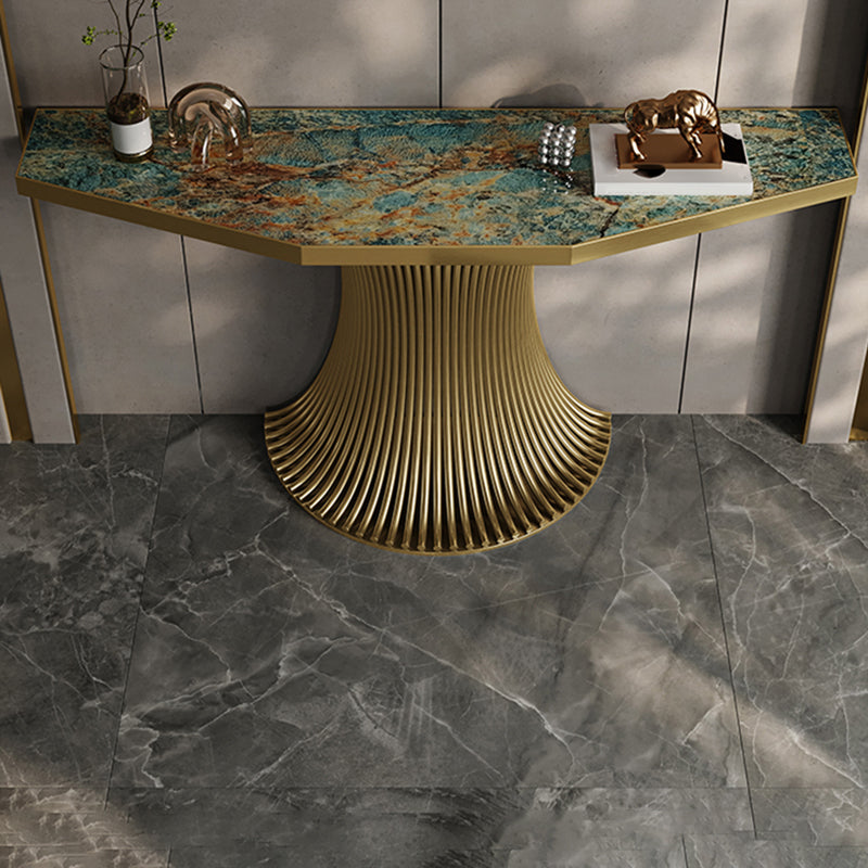 Geometric Shape Contemporary Console Table Stone Console Sofa Table for Hall