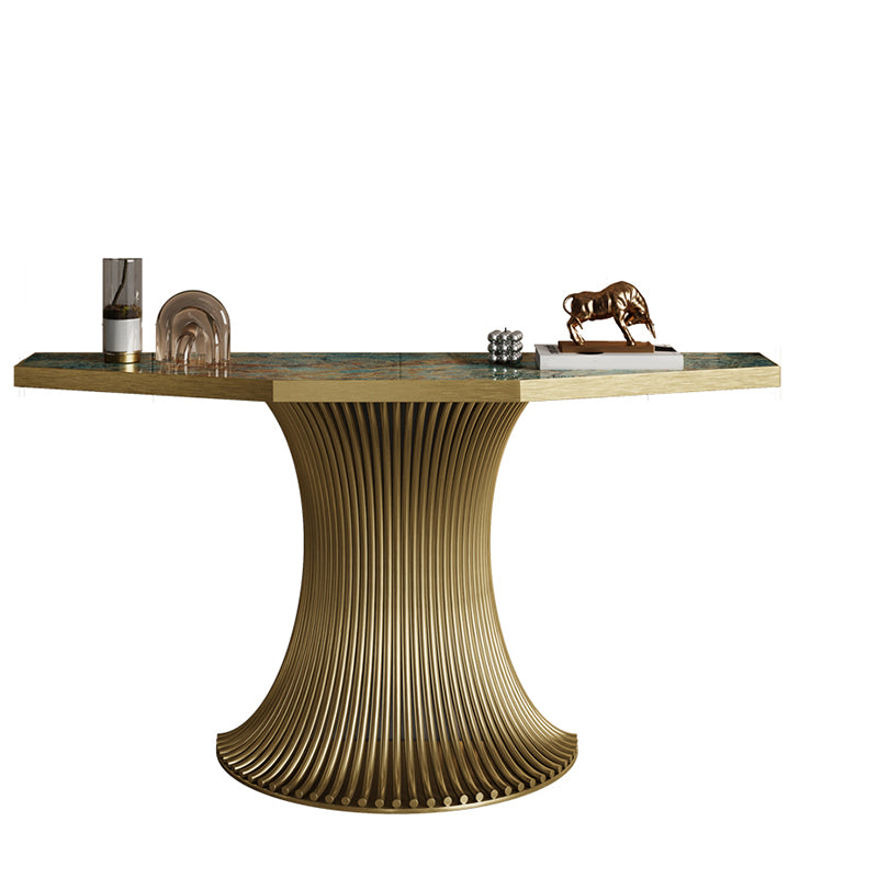 Geometric Shape Contemporary Console Table Stone Console Sofa Table for Hall