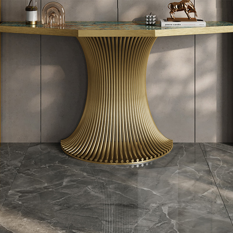 Geometric Shape Contemporary Console Table Stone Console Sofa Table for Hall