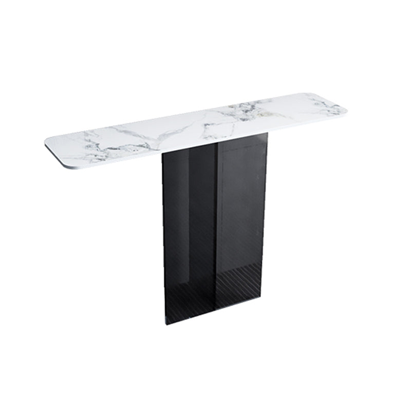 Rectangle Shape Contemporary Console Table Gold/Black Stone Console Sofa Table