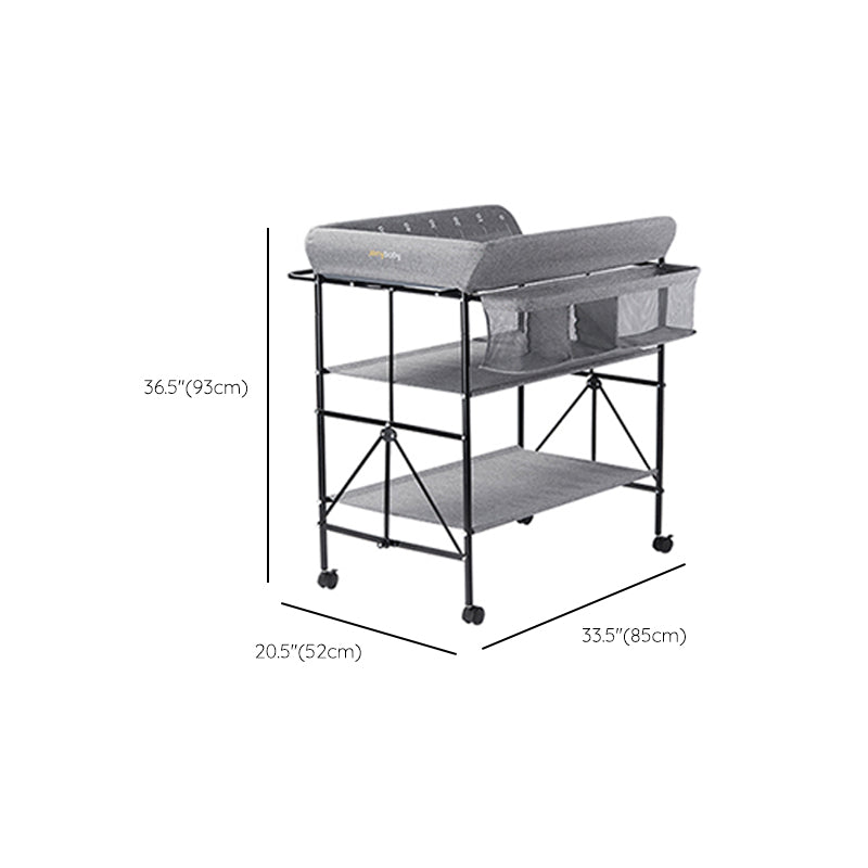 Modern Baby Changing Table Folding Changing Table with Basket