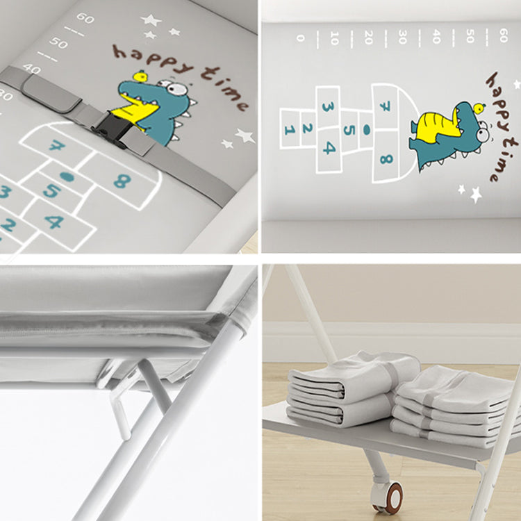 Modern Folding Baby Changing Table Metal Flat Top Changing Table
