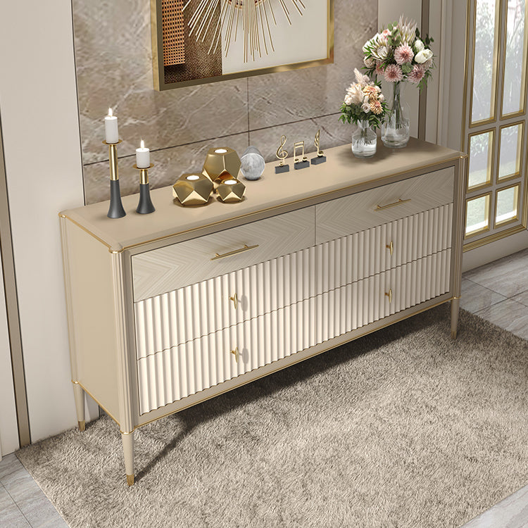 Wooden Storage Chest Dresser Glam Storage Chest with 6 Drawers