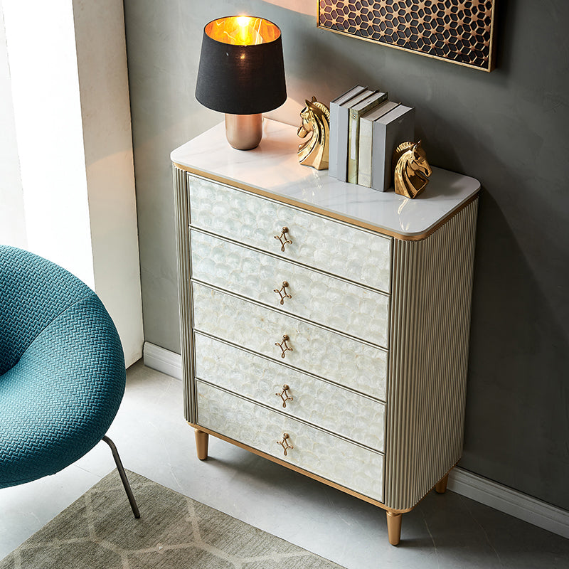 Stone Storage Chest Dresser Modern Storage Chest for Bedroom