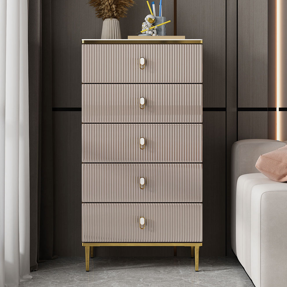 Modern Storage Chest Dresser Stone Storage Chest with 5 Drawers