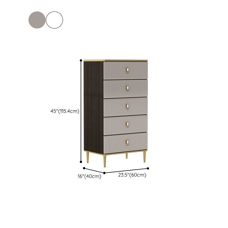 Modern Storage Chest Dresser Stone Storage Chest with 5 Drawers
