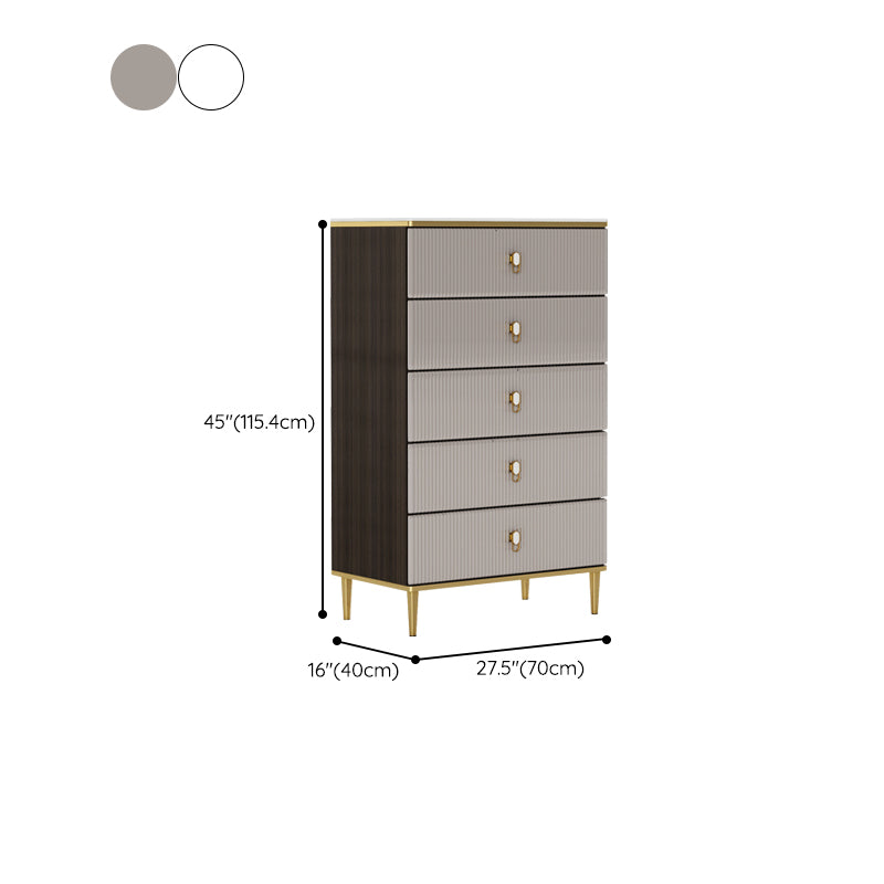 Modern Storage Chest Dresser Stone Storage Chest with 5 Drawers