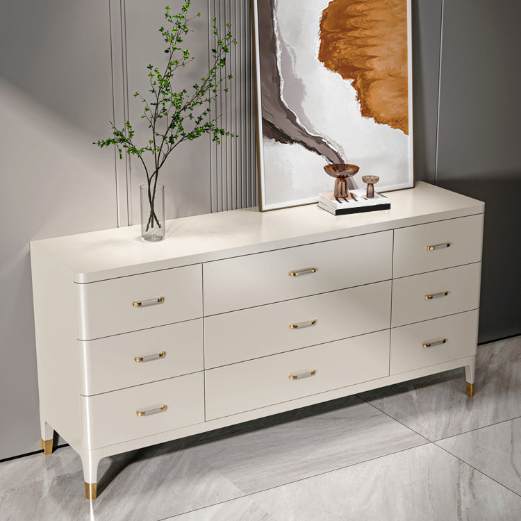 Horizontal Storage Chest Dresser Glam Storage Chest with Drawers
