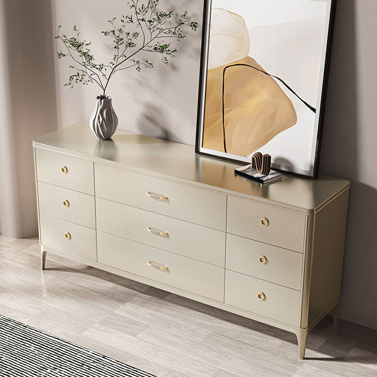 Horizontal Storage Chest Dresser Glam Storage Chest with Drawers
