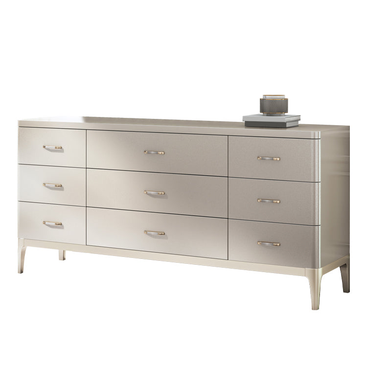Horizontal Storage Chest Dresser Glam Storage Chest with Drawers