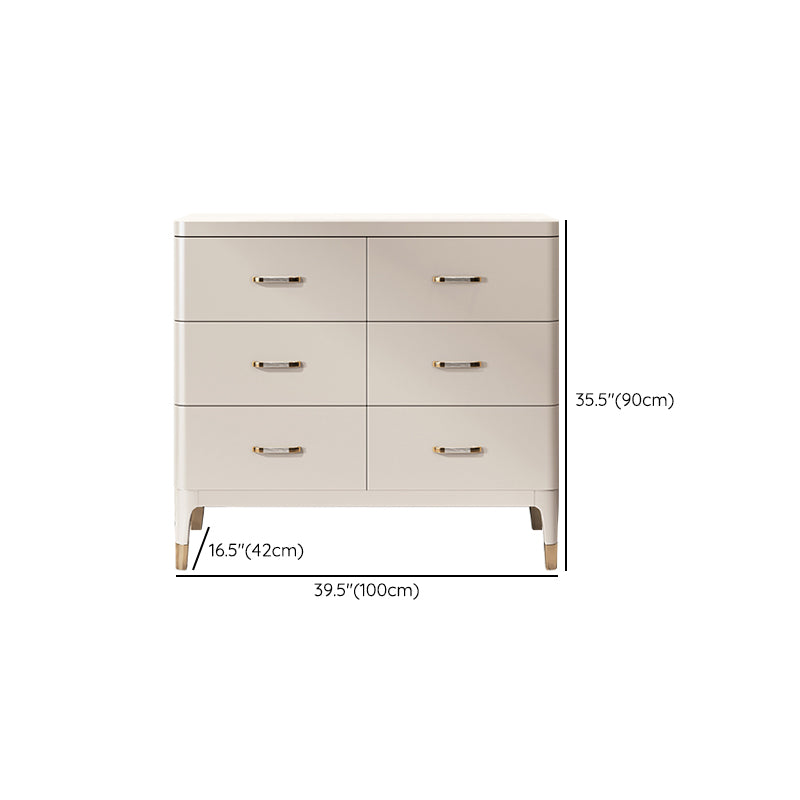 Horizontal Storage Chest Dresser Glam Storage Chest with Drawers