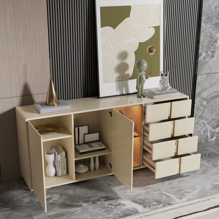 Glam Storage Chest Dresser Wooden Storage Chest with 4 Drawers