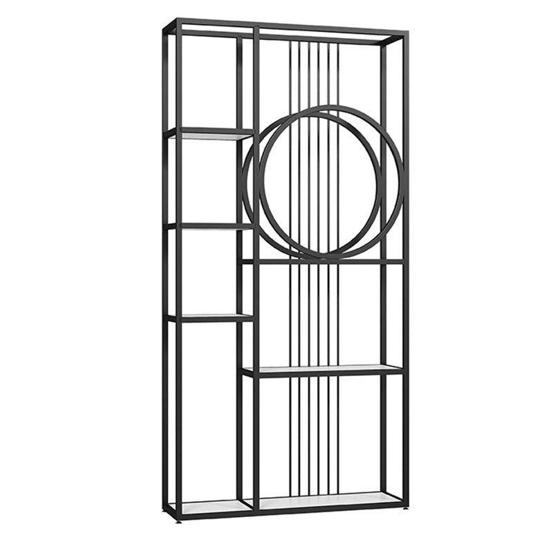 Etagere Contemporary Bookshelf Open Back Metal Bookcase with Shelves