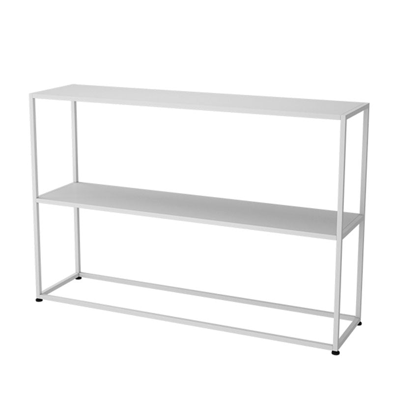 Contemporary Metal Bookshelf Etagere Open Back Bookcase with Shelves