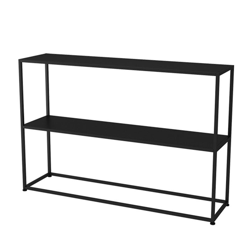 Contemporary Metal Bookshelf Etagere Open Back Bookcase with Shelves