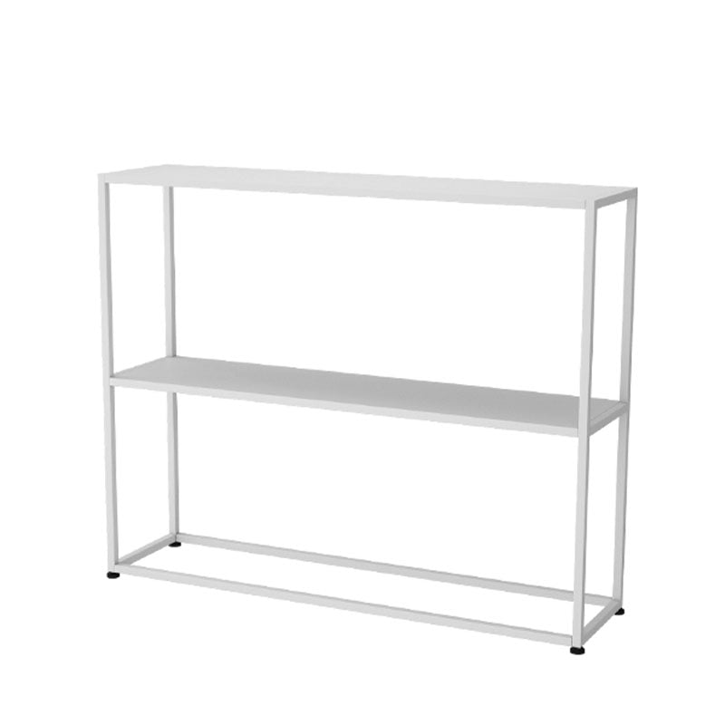 Contemporary Metal Bookshelf Etagere Open Back Bookcase with Shelves