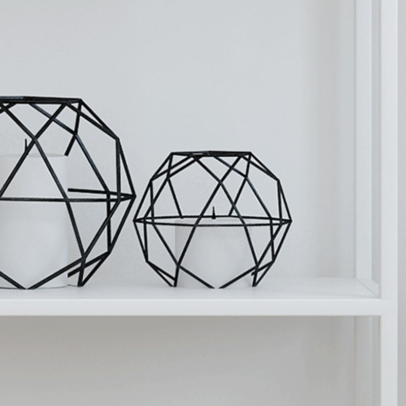 Contemporary Metal Bookshelf Etagere Open Back Bookcase with Shelves