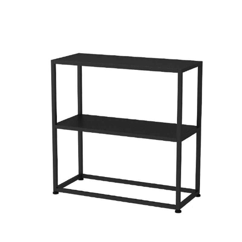Contemporary Metal Bookshelf Etagere Open Back Bookcase with Shelves