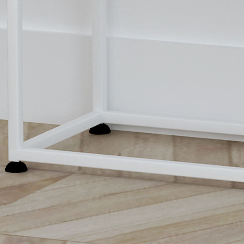 Contemporary Metal Bookshelf Etagere Open Back Bookcase with Shelves