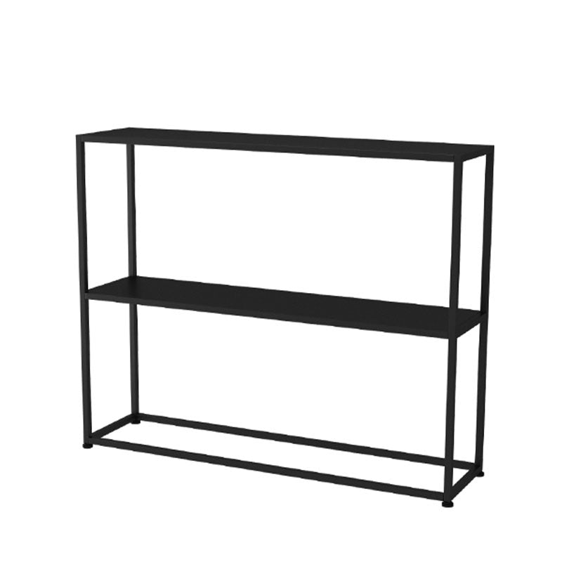 Contemporary Metal Bookshelf Etagere Open Back Bookcase with Shelves