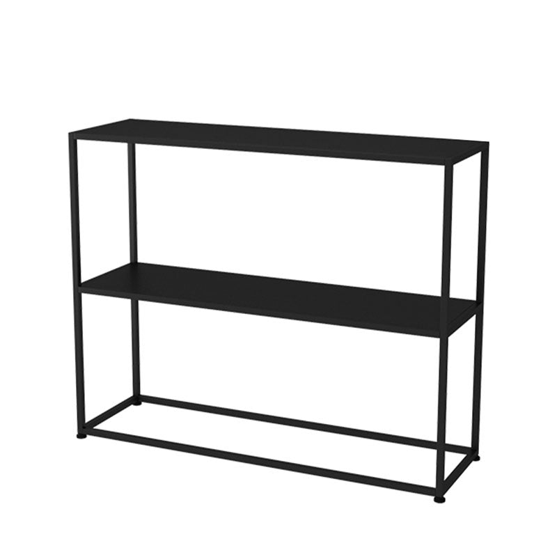 Contemporary Metal Bookshelf Etagere Open Back Bookcase with Shelves