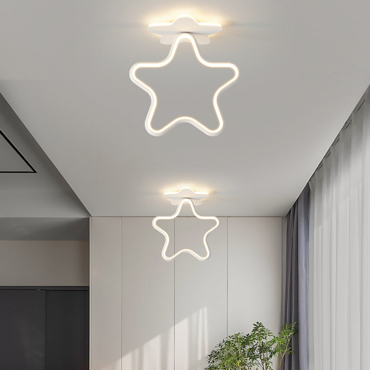 LED White Ceiling Light Contemporary Flush Mount Lighting for Foyer